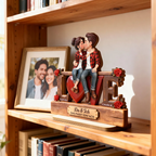 LOVE-Personalisierter Holzaufsteller mit Paar und Text Geschenke zum Jahrestag und Valentinstag