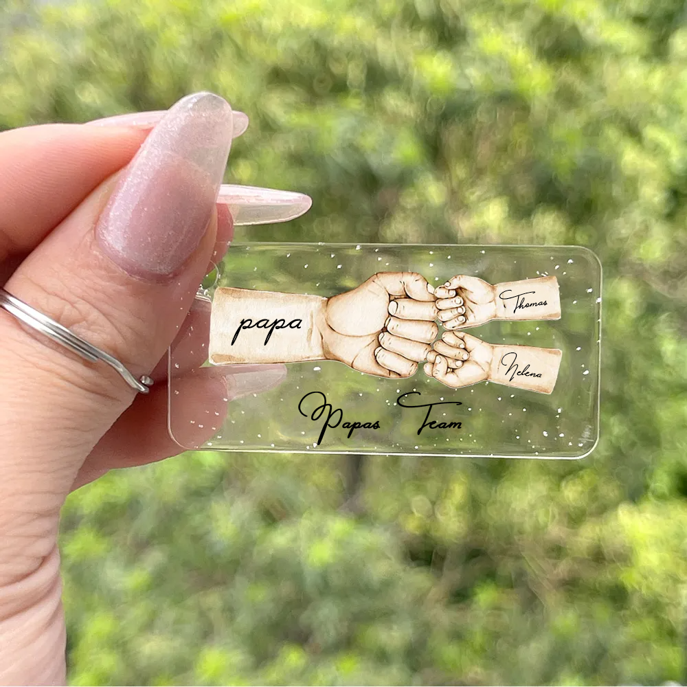 Fausstoß Personalisiertes Acryl-Schlüsselanhänger für Papa