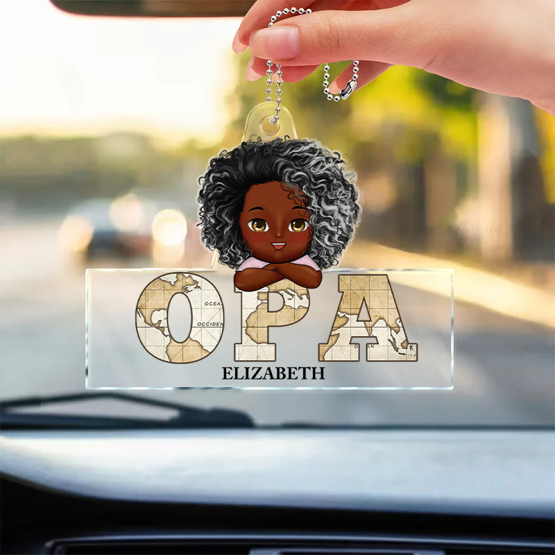 PAPA/OPA-Personalisierter Acrylanhänger mit Kinder