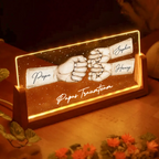 Fauststoß für Papa Personalisierte LED Nachtlicht mit U-Sockel