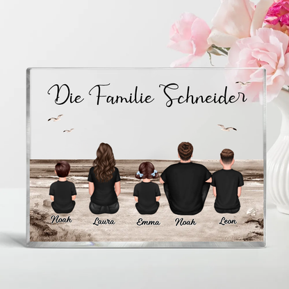 Acryblock mit 2-10 Personen, Text und Namen personalisiert Geschenk für Familie
