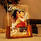 Personalisiertes LED-Nachtlicht mit Foto für Paare – Du & Ich