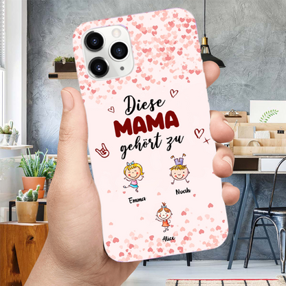 Diese...gehört zu - Silikonhandyhülle für iPhone und Samsung mit Comicfiguren Geschenk für Mama und Oma