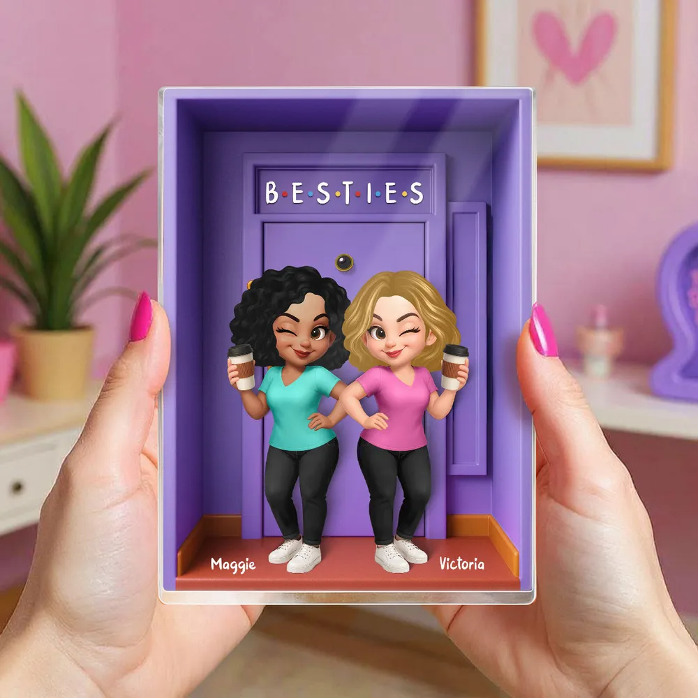 Personalisierter Acrylblock mit 2-6 Frauen Geschenk für Beste Freundinnen und Schwestern