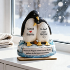 Du bist mein Penguin- Personalisierter Holzaufsteller mit Namen Geschenk für Paar