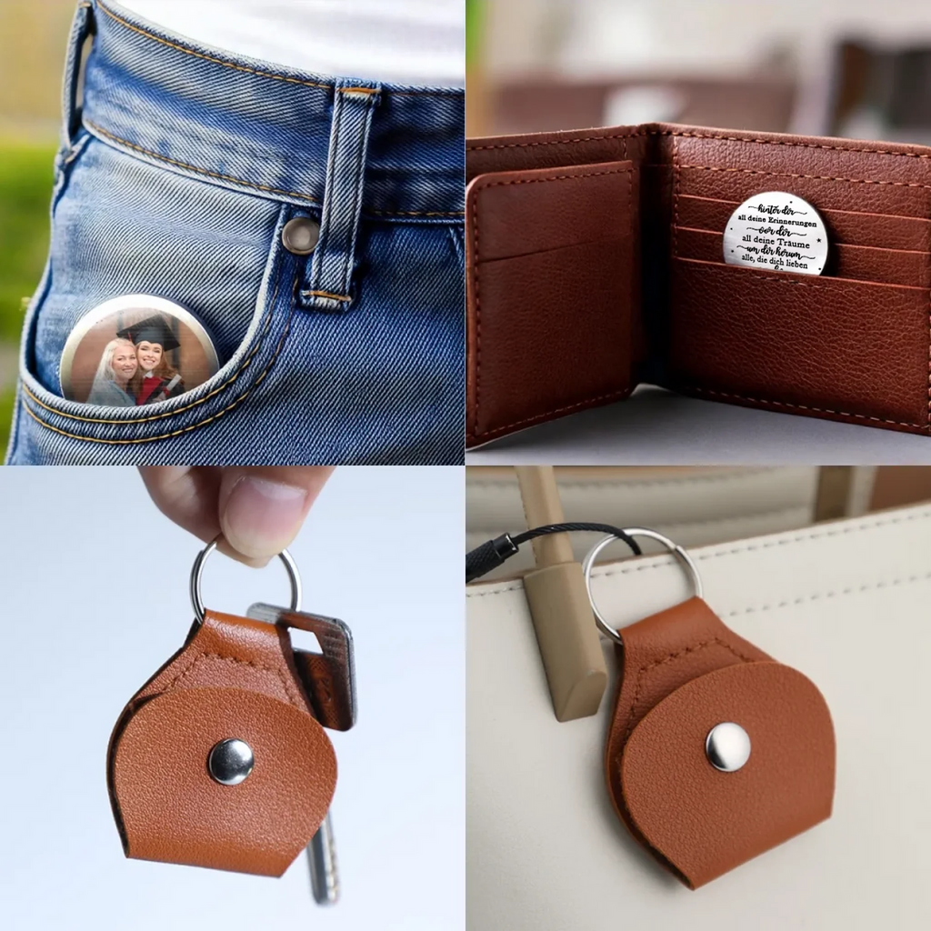 Taschenumarmung mit Foto Geschenk zur Abschlussfeier