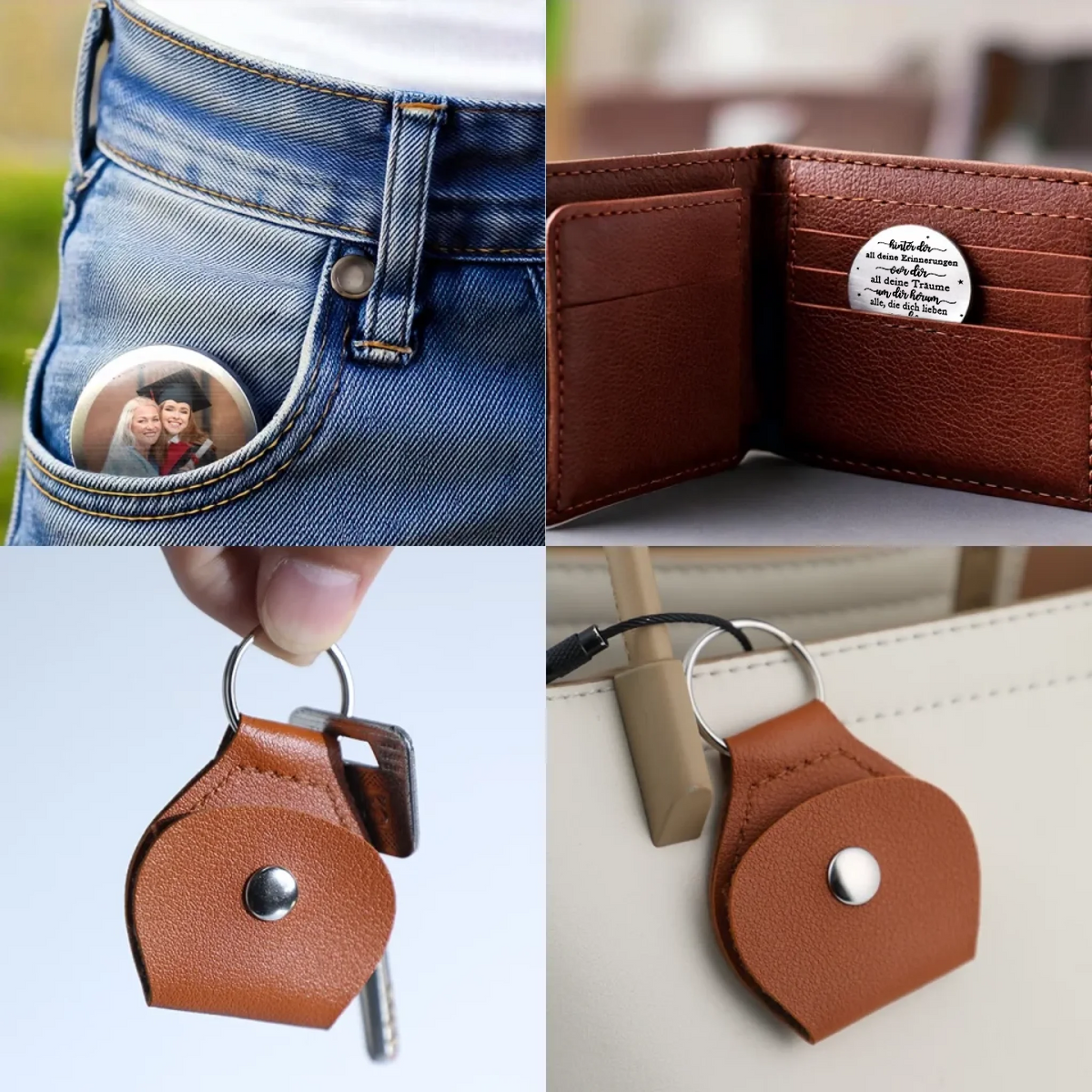 Taschenumarmung mit Foto Geschenk zur Abschlussfeier