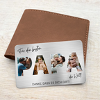 Für den besten Papa der Welt-Personalisierte Brieftasche-Karte mit Fotos Geschenk für Vater