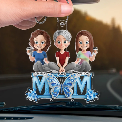 MOM-Acrylanhänger mit Mama und Töchter