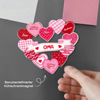 Acryl-Kühlschrankmagneten mit Herzenmotiv Geschenk für Mama und Oma