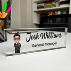 Personalisierte Acryl-Tafel für Mitarbeiter/-innen