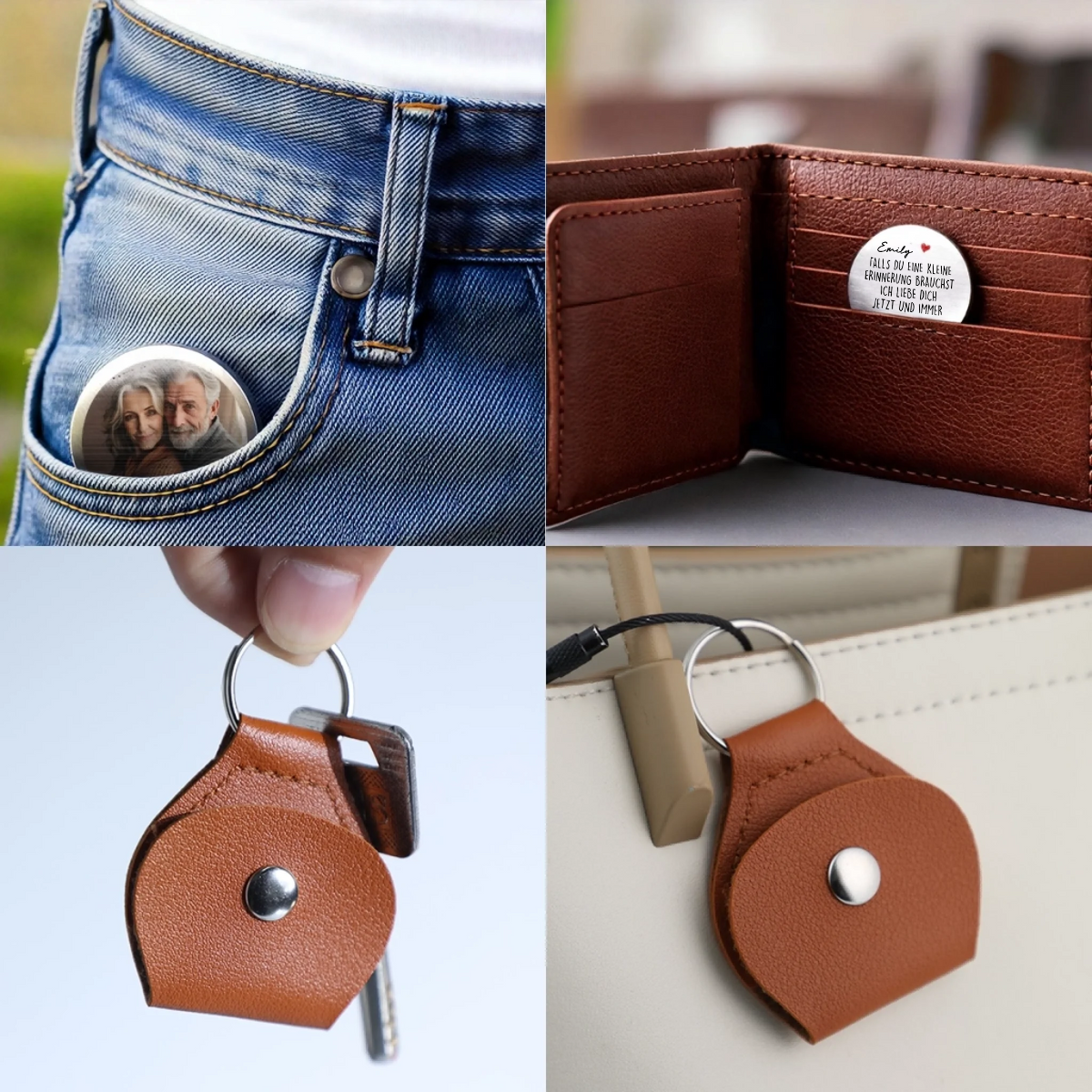 Ich liebe dich- Foto Taschenumarmung(Pocket Hug)  Geschenk für Paar