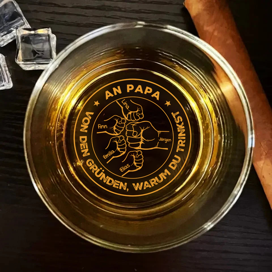 Faußstoß- Personalisiertes Whisky-Glas Geschenk für Vater