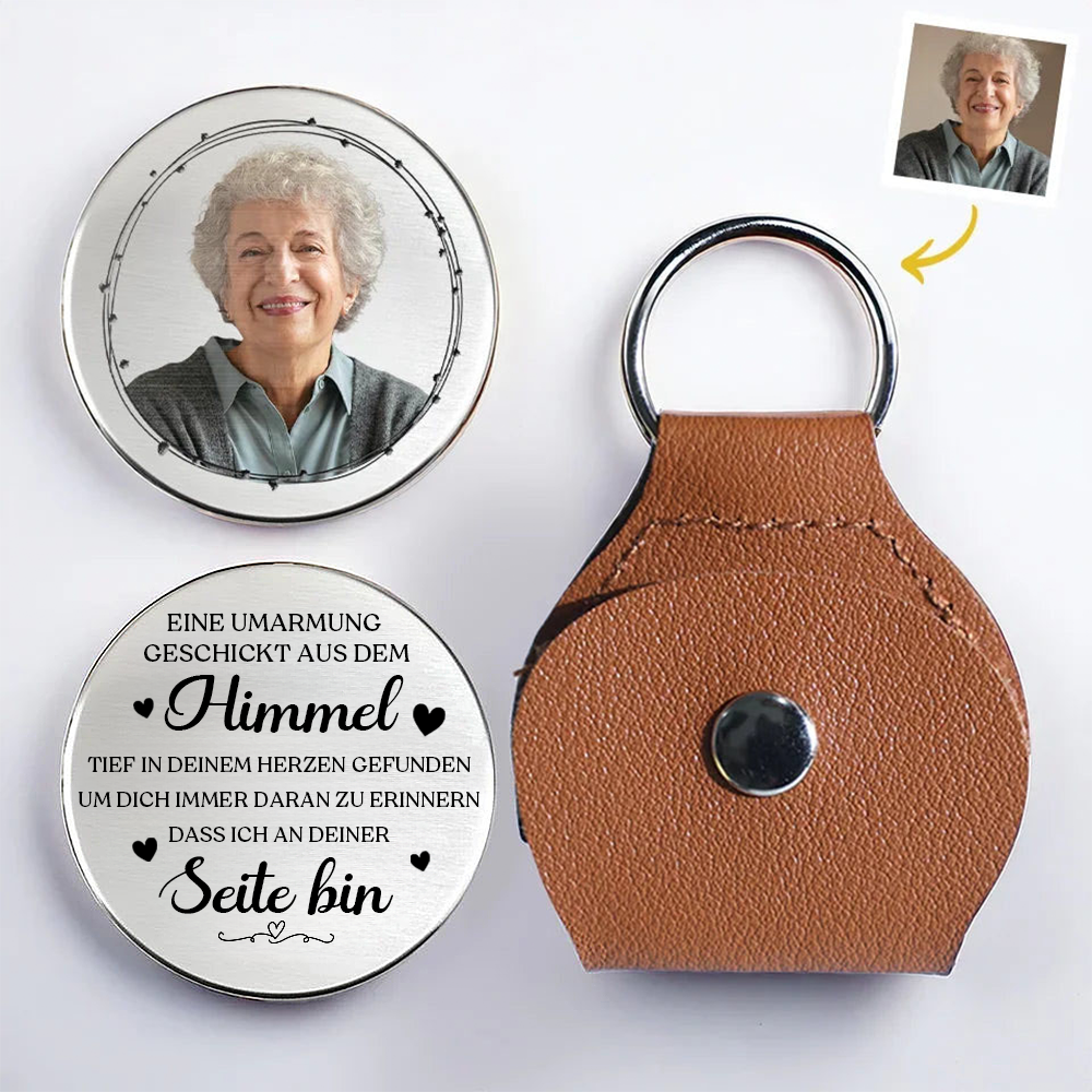 Taschenumarmung mit Foto Trauergeschenk