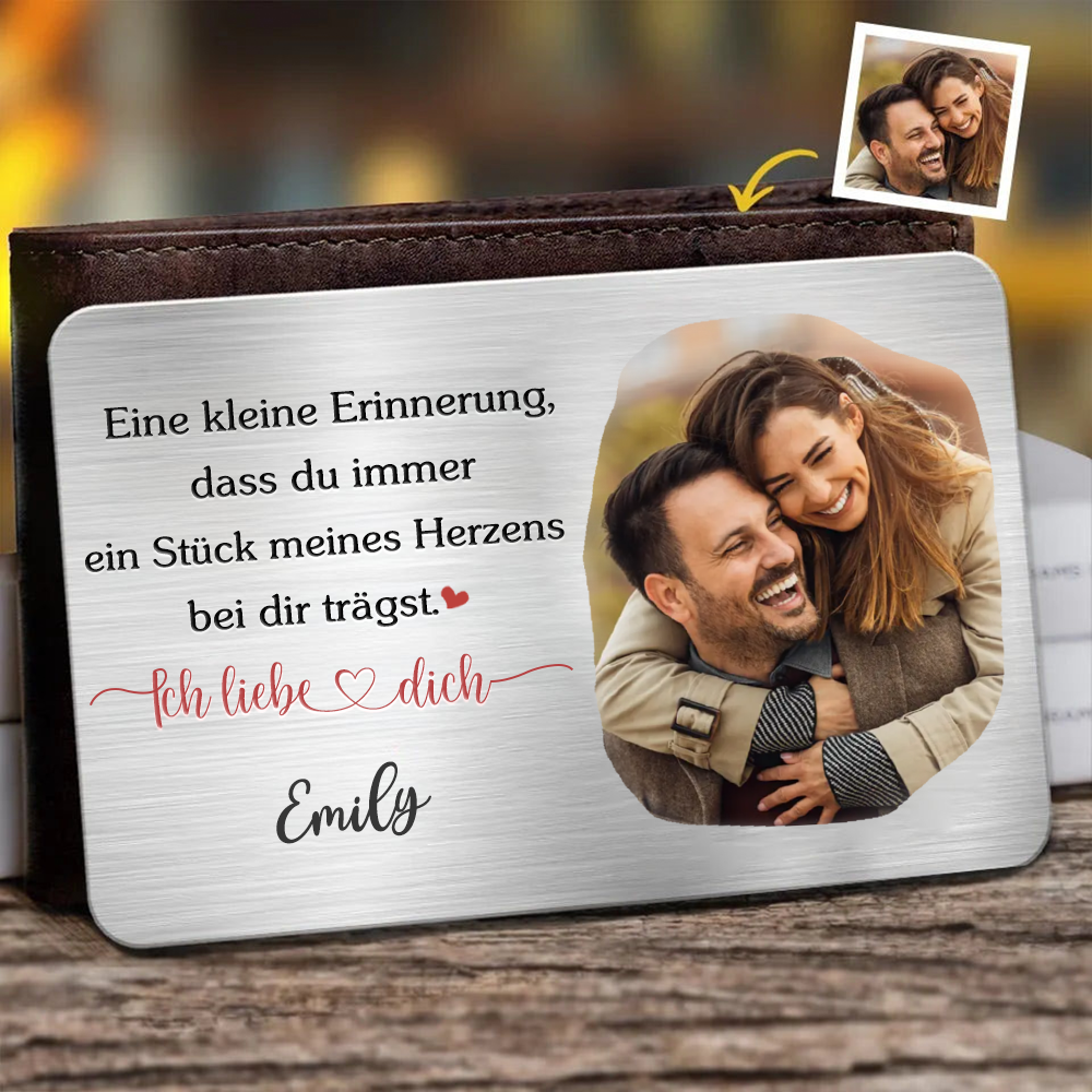 Eine Erinnerung-Brieftasche-Karte mit Foto Geschenk für Mann