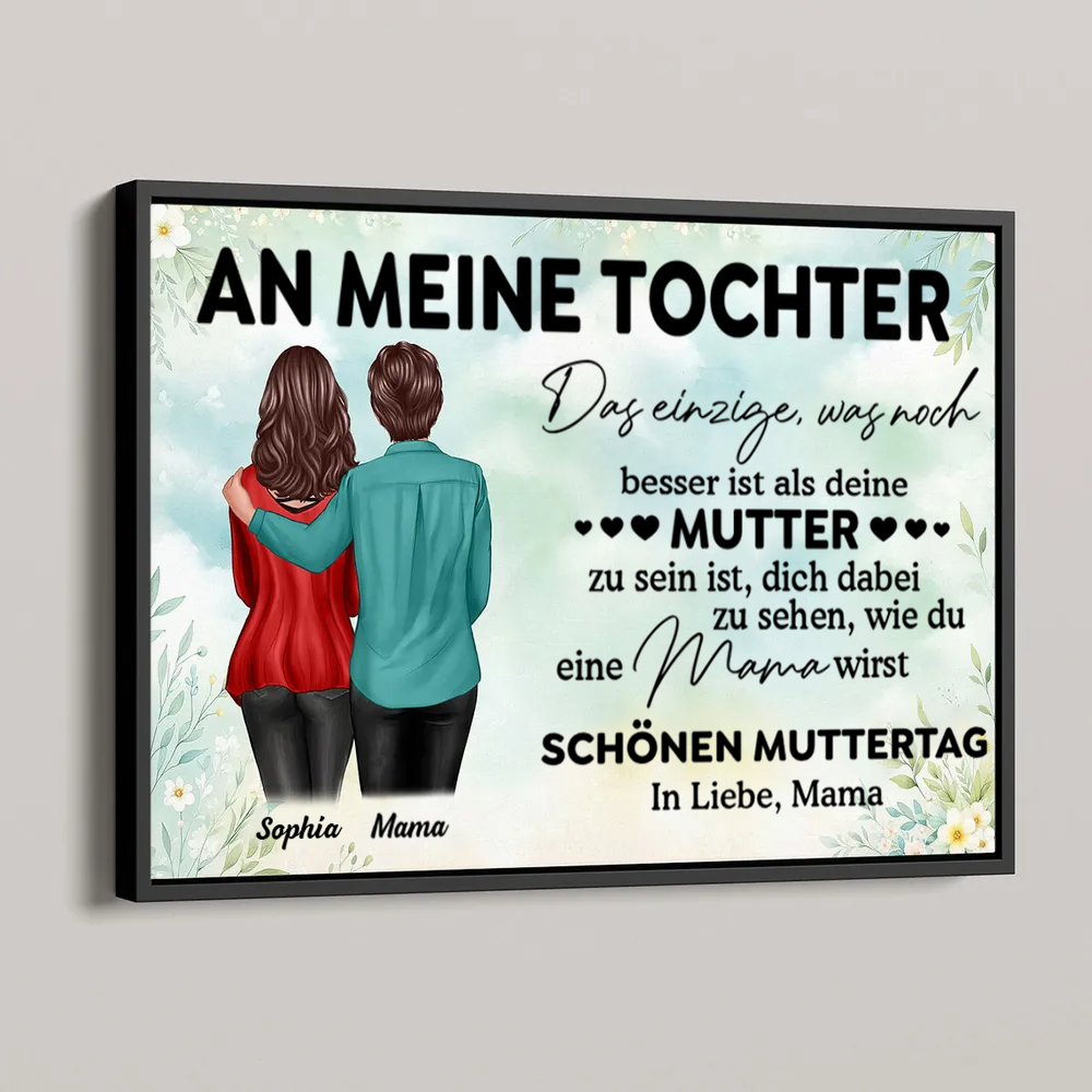 An meine Tochter/Schwiegertochter – Personalisiertes Wandbild Poster