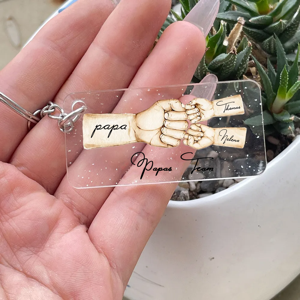 Fausstoß Personalisiertes Acryl-Schlüsselanhänger für Papa