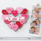 Acryl-Kühlschrankmagneten mit Herzenmotiv Geschenk für Mama und Oma