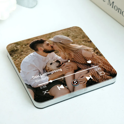 Personalisierter Foto-Musik-Kühlschrankmagnet Geschenk für Paar und Familie