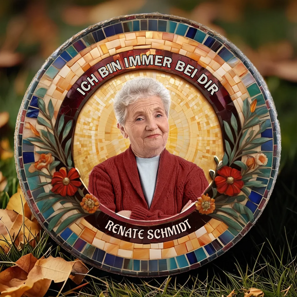 Personalisierte Schieferplatte mit Foto und Name Trauergeschenk Erinnerungsgeschenk