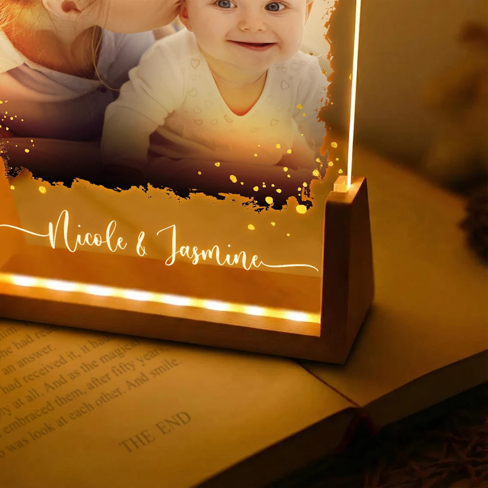 Personalisiertes LED-Nachtlicht mit Foto & Namen