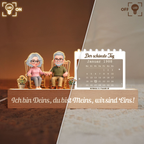 Personalisiertes LED-Nachtlicht mit Paar und Kalender Geschenk zum Jahrestag