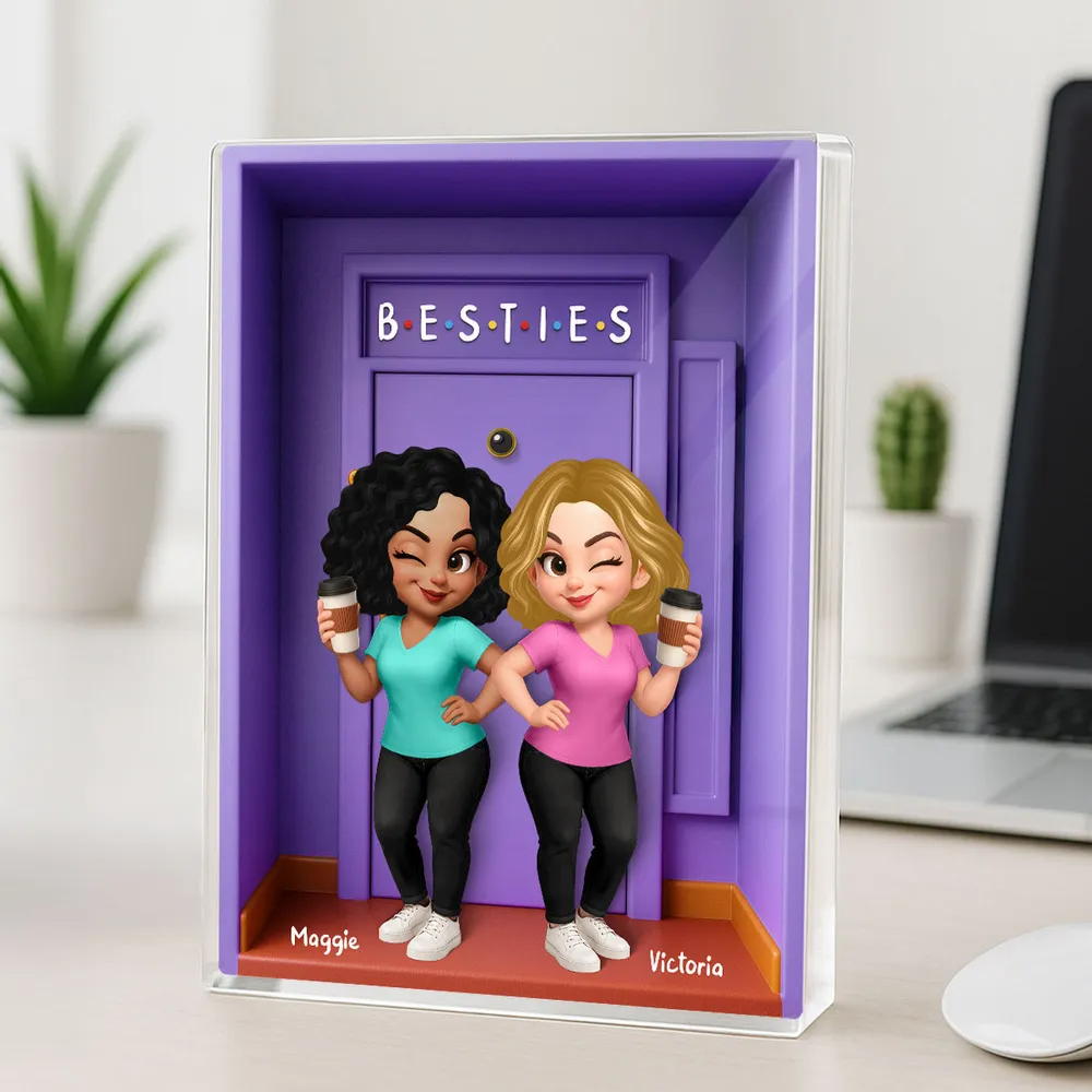 Personalisierter Acrylblock mit 2-6 Frauen Geschenk für Beste Freundinnen und Schwestern