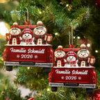 Personalisierter Holz-Weihnachtsanhänger – Schneemann-Motiv mit Namen & Text