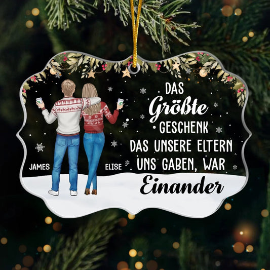Personalisierter Acrylanhänger Christbaumschmuck für Bruder und Schwester