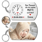 "Der Moment, als du mein..." Schlüsselanhänger mit Foto für Papa, Mama, Oma und Opa