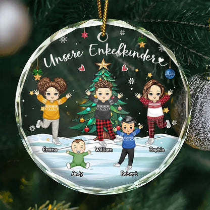 Personalisierter Glasanhänger Christbaumschmuk für Oma und Opa