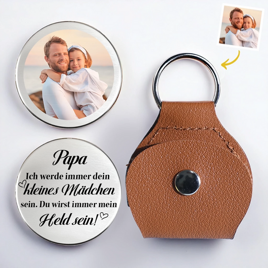 Immer Dein kleines Mädchen-Taschenumarmung mit Foto für Vater und Mutter