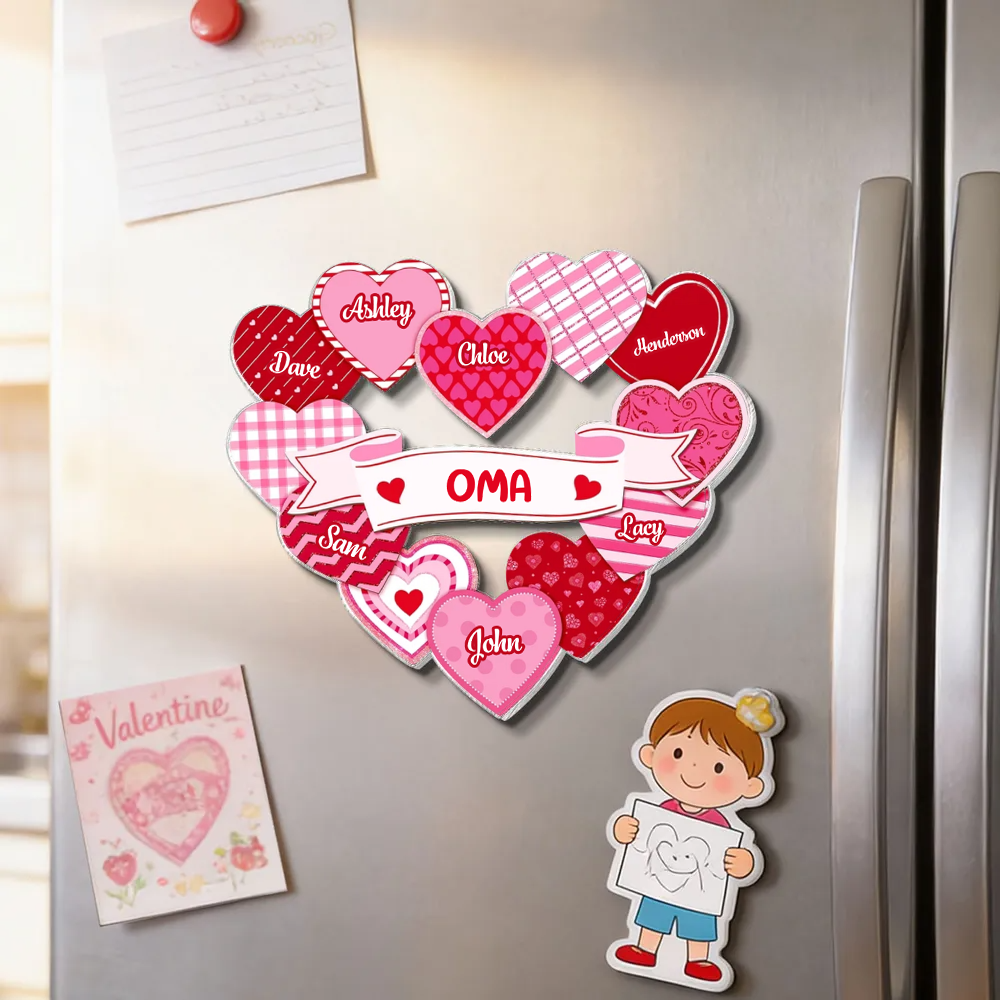 Acryl-Kühlschrankmagneten mit Herzenmotiv Geschenk für Mama und Oma