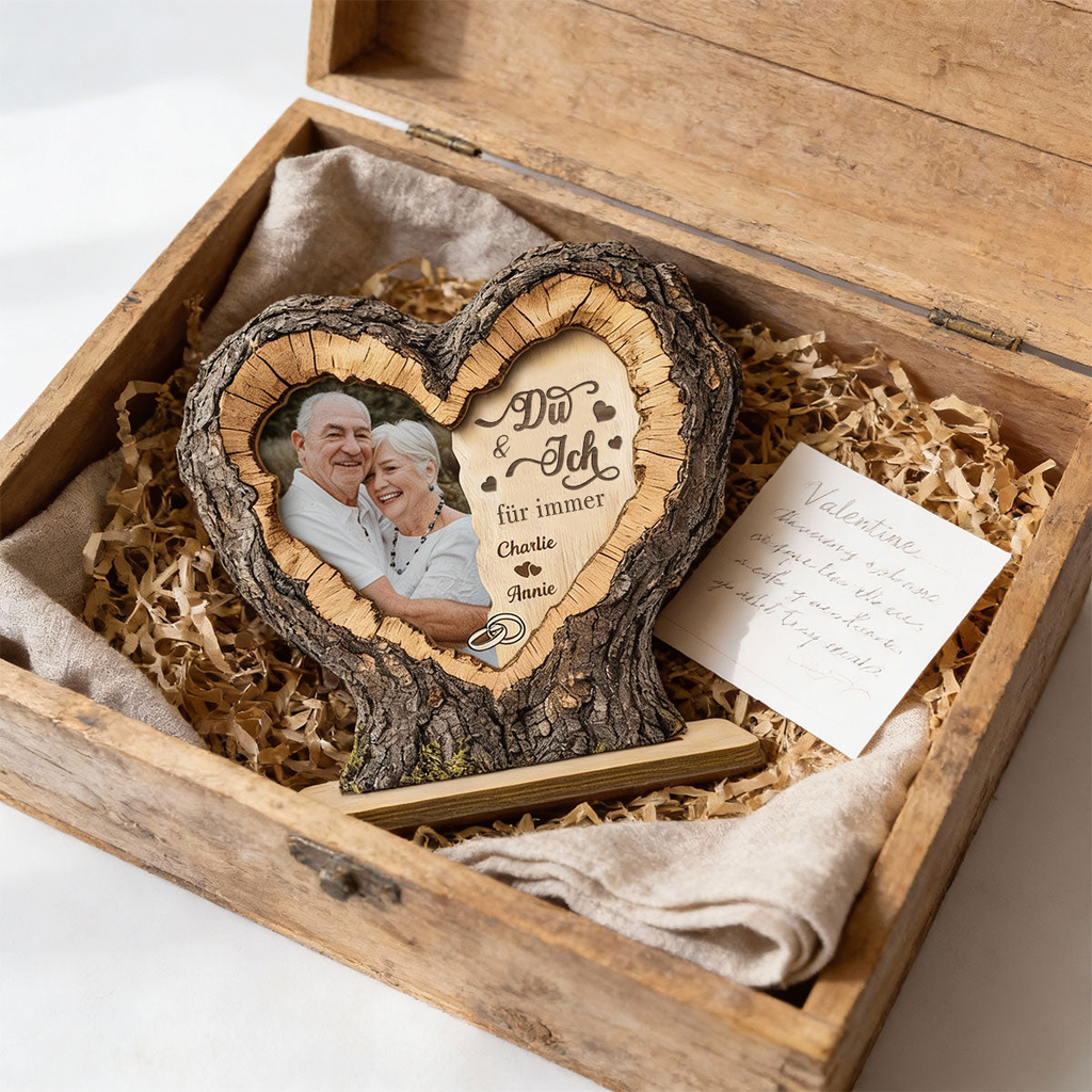 Mein Lieblingsort... Personalisierter Holzaufsteller mit Foto und Spruch, Geschenk für Paar