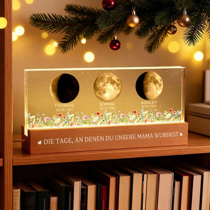 Mondphasen-Personalisierte LED Nachtlicht für Mama und Oma
