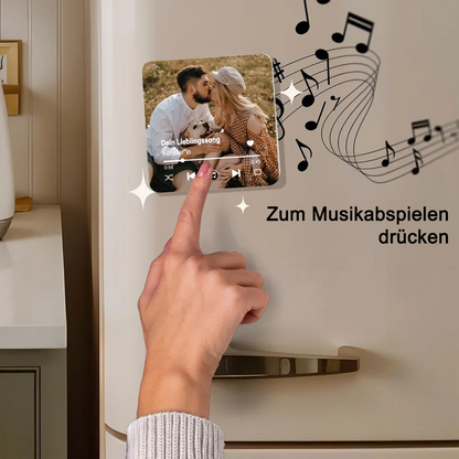 Personalisierter Foto-Musik-Kühlschrankmagnet Geschenk für Paar und Familie