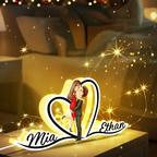 Personalisierte LED-Lichtbox - Paar und Herz Geschenk für Paar / LGBT Paar