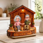 Personalisierter Holzaufsteller – Paar-Motiv & Jahr personalisierbar