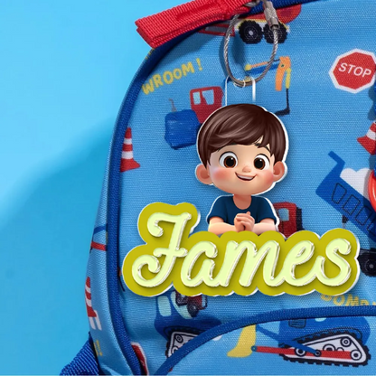 Personalisierter Acryl-Schlüsselanhänger mit Kind und Name Geschenk für Kinder und Mutter