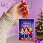 Acrylanhänger mit 2-6 Frauen Personalisierter Christbaumschmuck für Schwester und beste Freundinnen