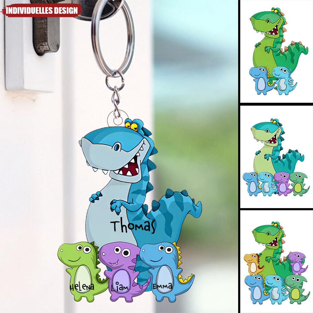Dinosaurier-Personalisierter Acryl-Schlüsselanhänger für Opa