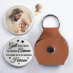 Der Kuss Gottes-Taschenumarmung mit Foto Trauergeschenk