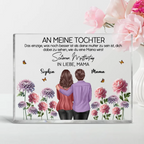 Personalisierte Acryltafel für Tochter und Schwiegertochter