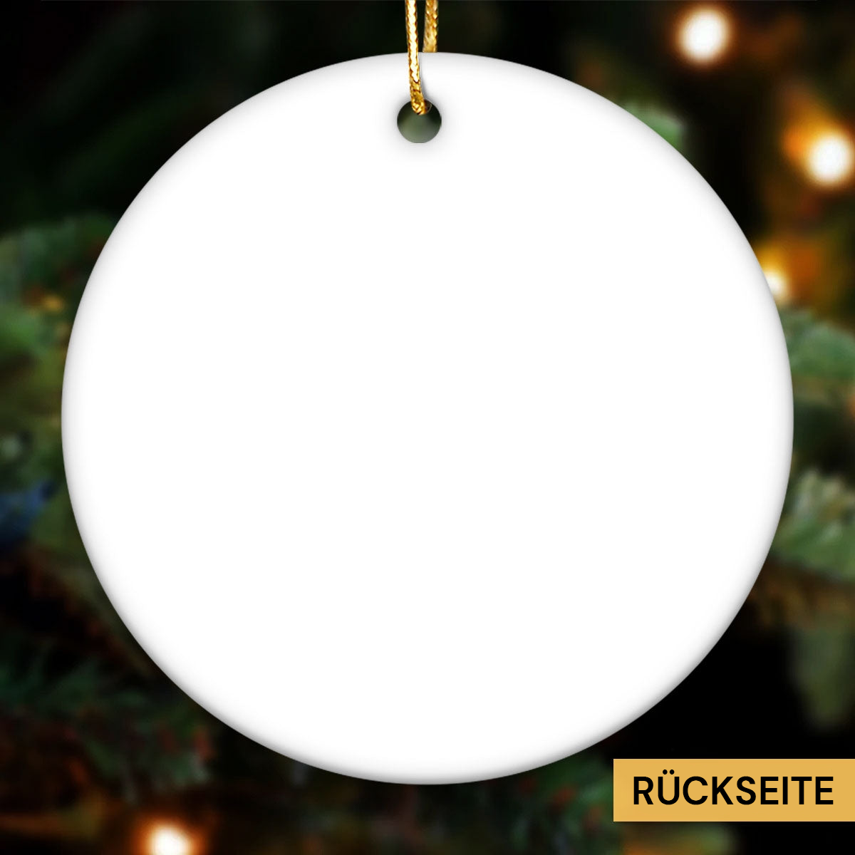 Personalisierter Keramik-Weihnachtsanhänger mit Geburtsblumen & Namen