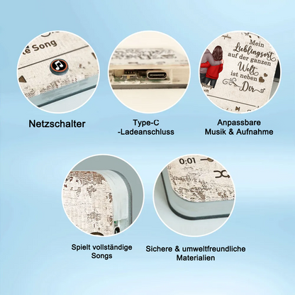 Musik-Kühlschrankmagnet mit 2 Figuren und Spruch Geschenk für Paar/LGBT-Paar