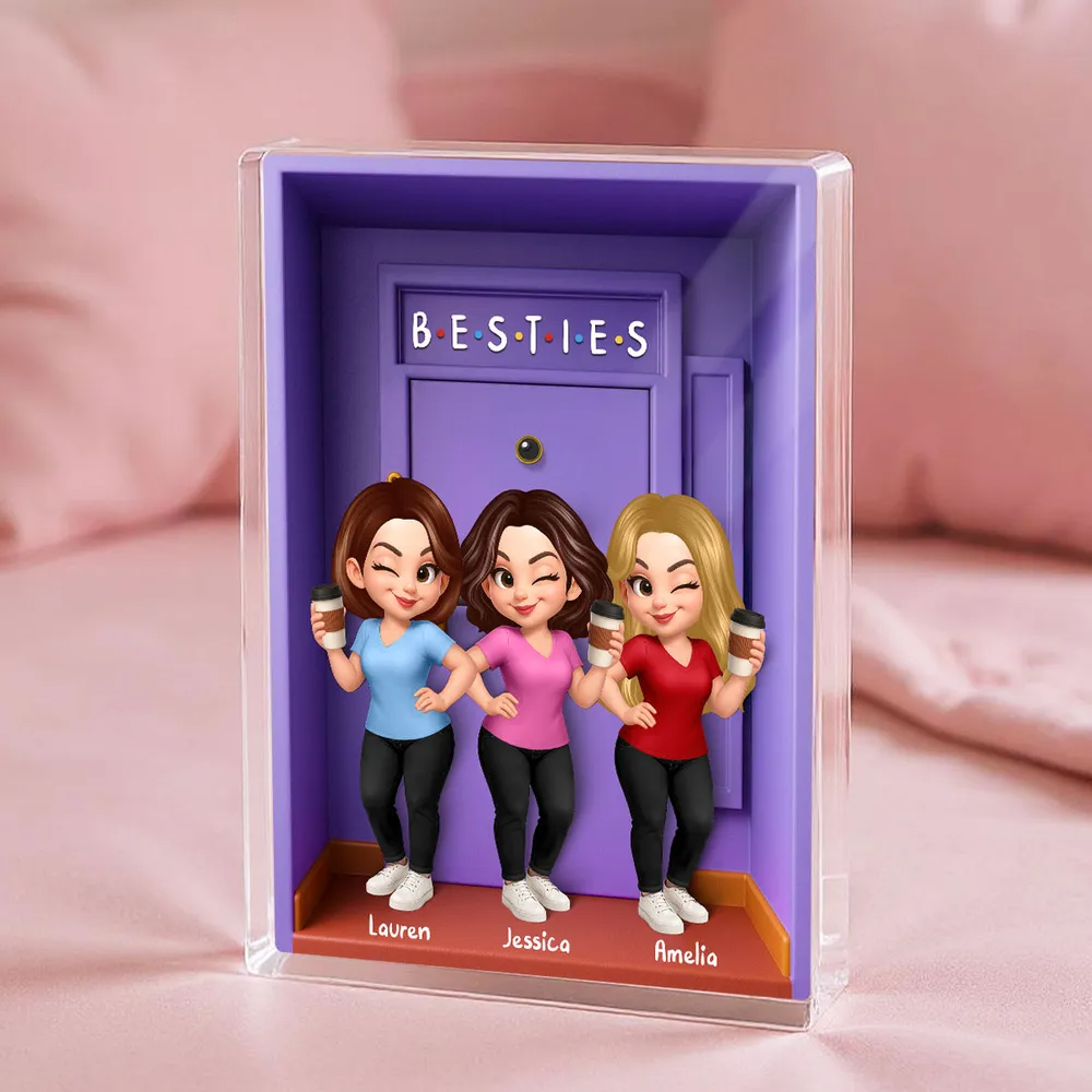 Personalisierter Acrylblock mit 2-6 Frauen Geschenk für Beste Freundinnen und Schwestern