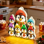 Personalisierte LED-Lichtbox für Oma – Pinguin-Motiv mit Namen