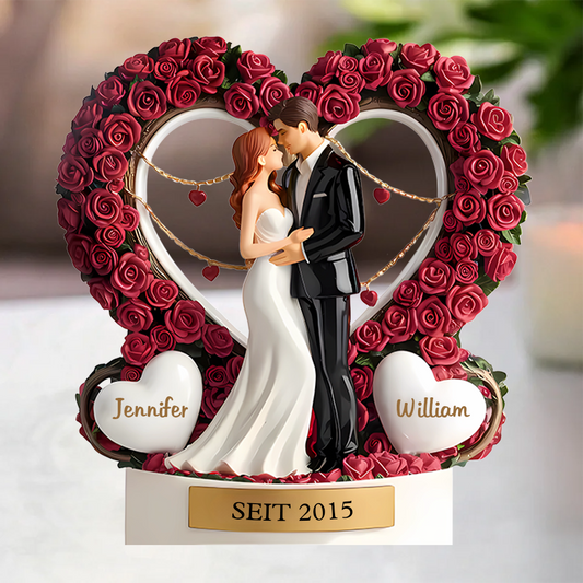 Hochzeit - Personalisierte Acryltafel mit Namen Geschenk für Ehepaar