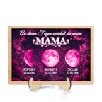 An diesen Tagen wurdest du unsere Mama-Personalisierter Holzaufsteller mit Mondphasen