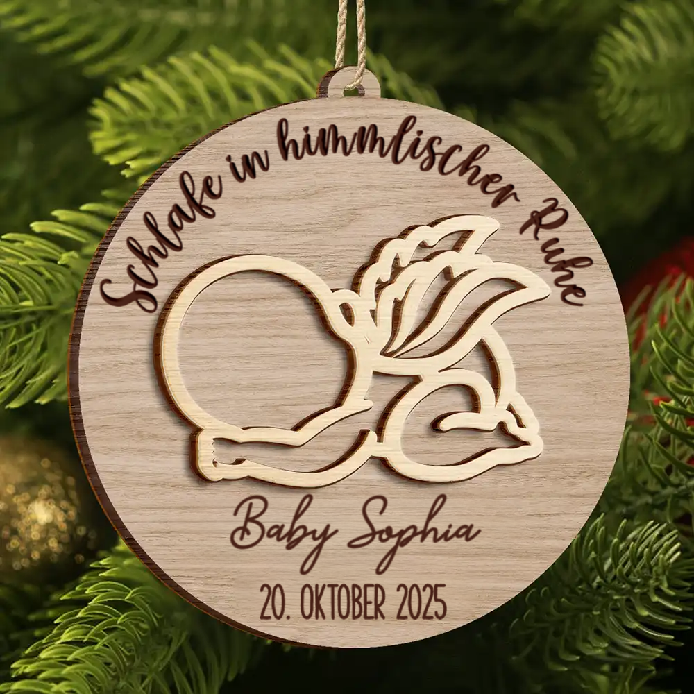 Verlust eines Babys-Personalisiertes Gedenk-Holzornament mit Name